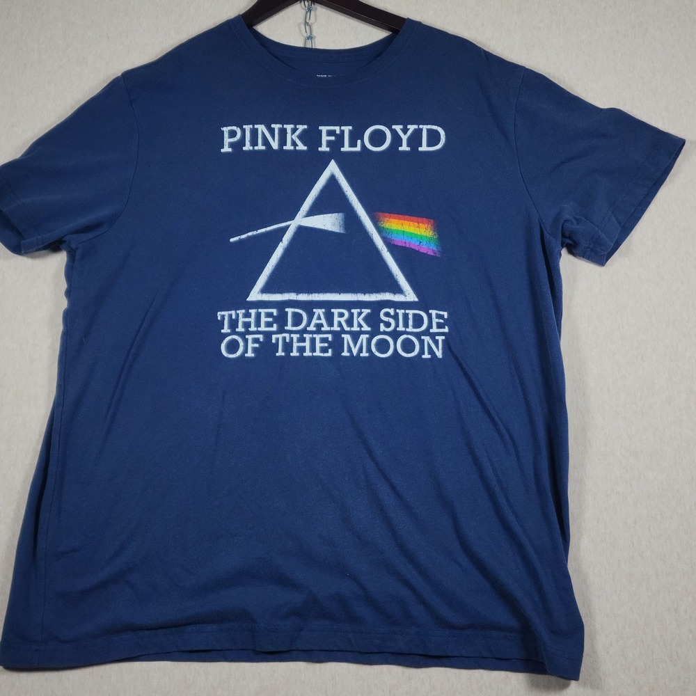 Pink Floyd Dark Side Moon 50th Anniversary Band T Shirt Mens XXL Blue Graphic
